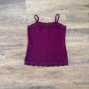 Ann Taylor Purple Lace Cami Size M